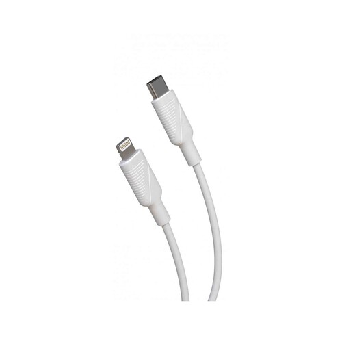Cable iPhone Lightning a Tipo-C para MUVIT, 3A, longitud 1,2m.