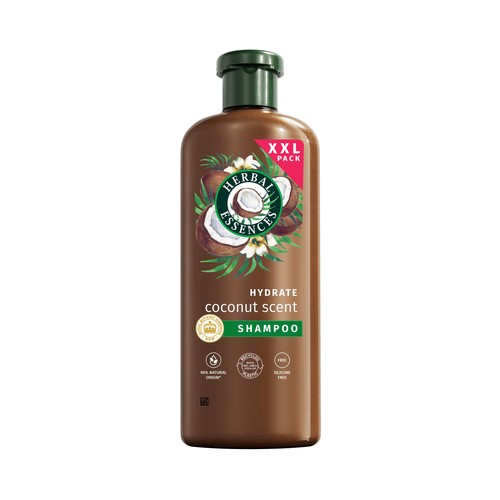 HERBAL ESSENCES Champú hidratante con aroma a coco, para cabellos muy secos 680 ml.