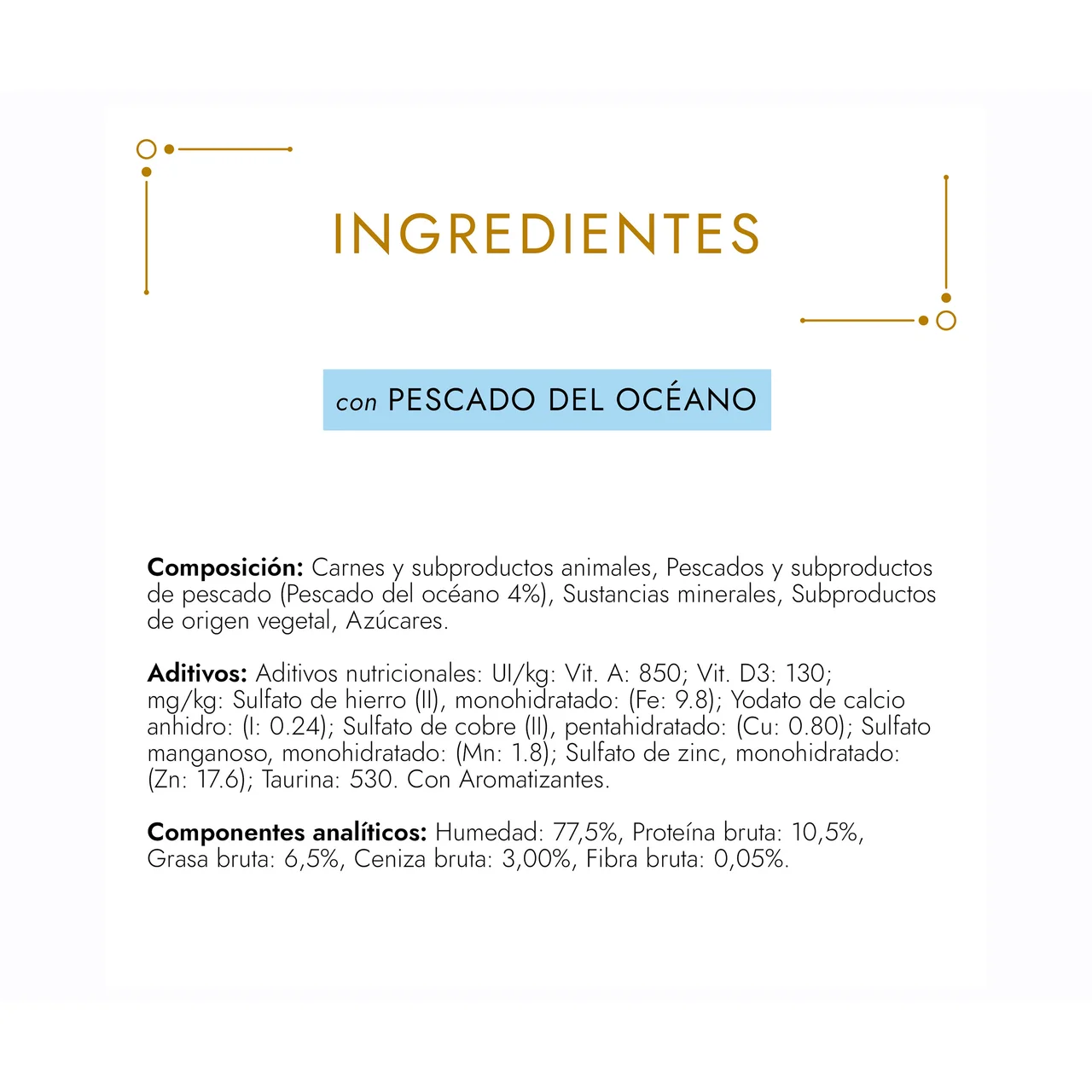 PURINA GOURMET Gold Comida para gatos húmeda sabor a pescado PURINA GOURMET 12 uds. 85 g.