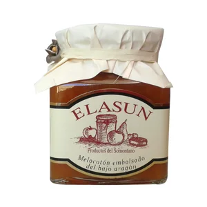 ELASUN Mermelada de melocotón bajo Aragón 350 g.