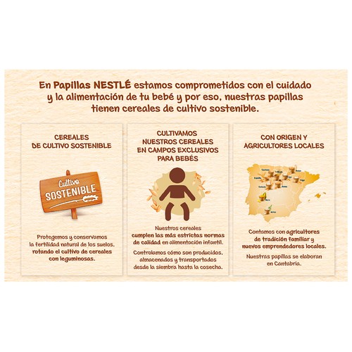 NESTLÉ Papilla de 8 cereales con galleta Maria y sin azúcares añadidos, a partir de 6 meses 475 g.