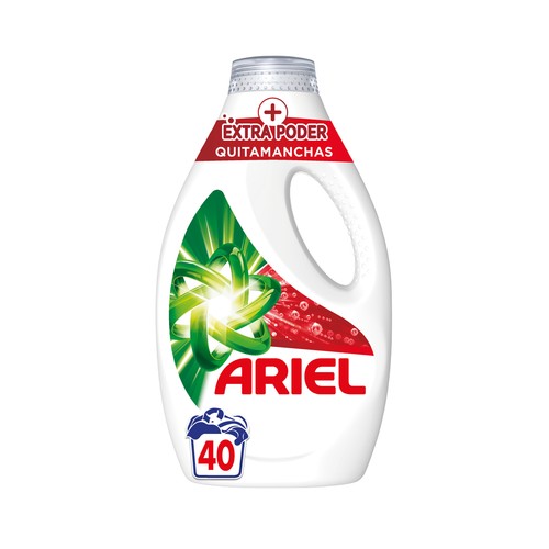 ARIEL Extra poder Dergente líquido con acción quitamanchas 40 DS