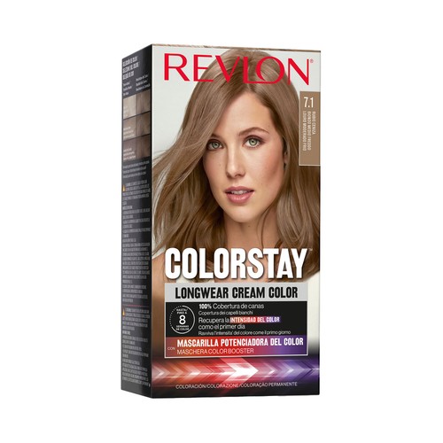 REVLON Colorstay Coloración permanente tono 7.1 Rubio ceniza.