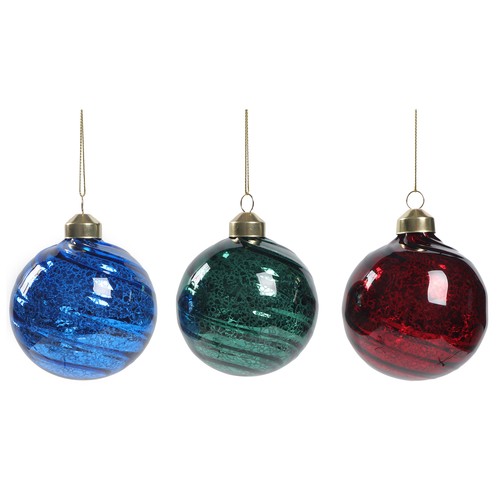 Bola de Cristal 8cm modelos surtidos decoración para Árbol de Navidad, ACTUEL