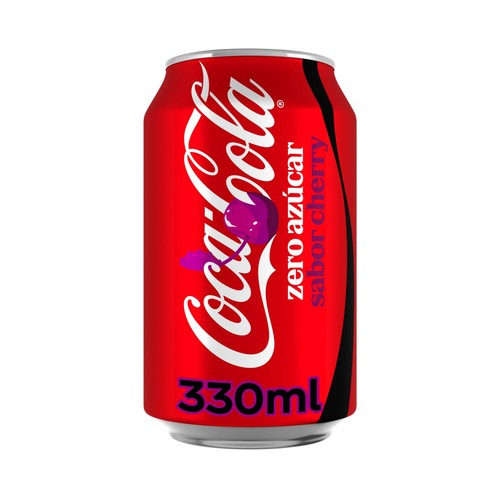 COCA COLA Zero azúcar Refresco de cola sabor cherry lata 33 cl.