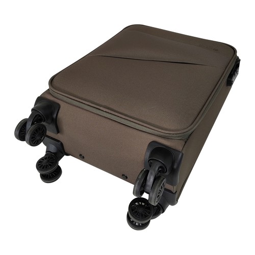 Maleta de cabina tipo trolley  soft 8 ruedas lock 55cm khaki. AIRPORT