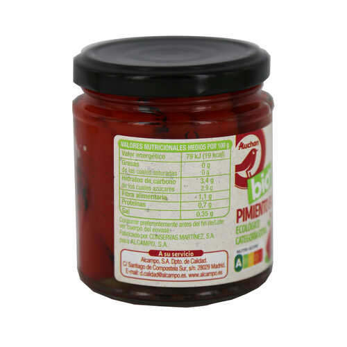 ALCAMPO ECOLÓGICO Pimiento entero extra ecológico ALCAMPO ECOLÓGICO 140 g.