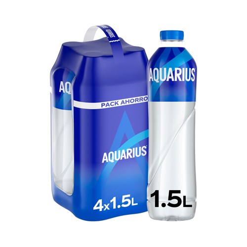 Bebida isotónica de limón AQUARIUS pack de 4 uds.x 1,5 l.