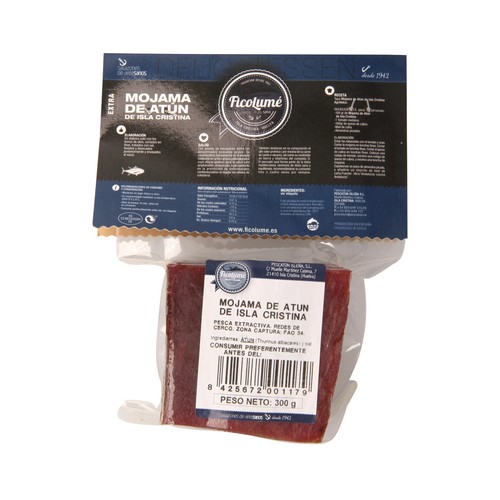 FICOLUMÉ Mojama extra de atún de Isla cristina en trozos FICOLUME 300 g.