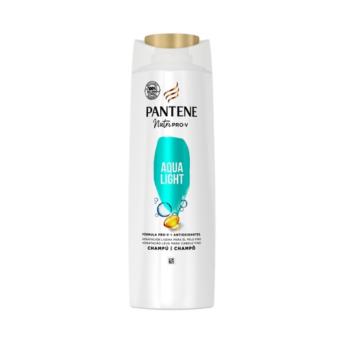 PANTENE Champú de hidratación ligera para cabellos finos PANTENE Aqua light 275 ml.
