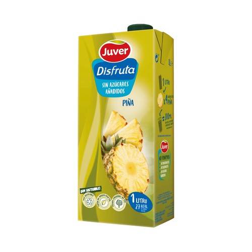 Néctar de piña, sin azúcares añadidos JUVER DISFRUTA brick de 1 l.