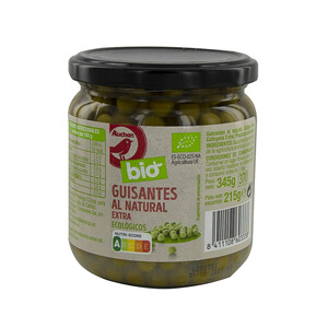 Imagen de ALCAMPO ECOLÓGICO Guisantes al Natural ALCAMPO ECOLÓGICO Frasco de 215 g.