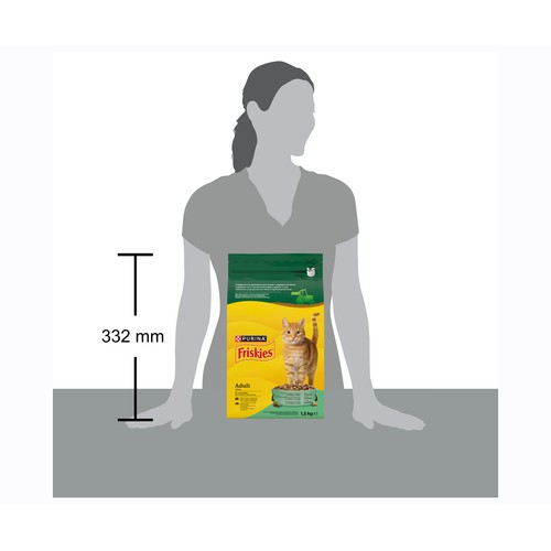FRISKIES Pienso para gatos a base de conejo, pollo y verduras 1,5 kg