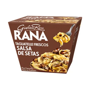 RANA Tagliatelle frescos con salsa de setas listos en 5 minutos 357 g.
