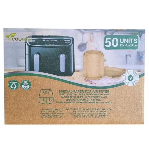 FAMI Papel especial freidoras aire 22x14x4,5 Ecofami 50 un.