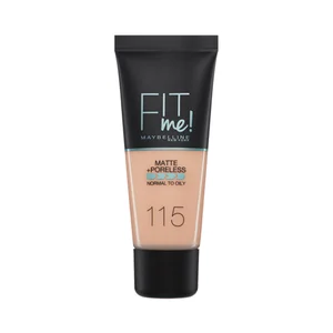 MAYBELLINE Fit me! Tono 115 Base de maquillaje con acabado mate, para pieles normales a grasas.