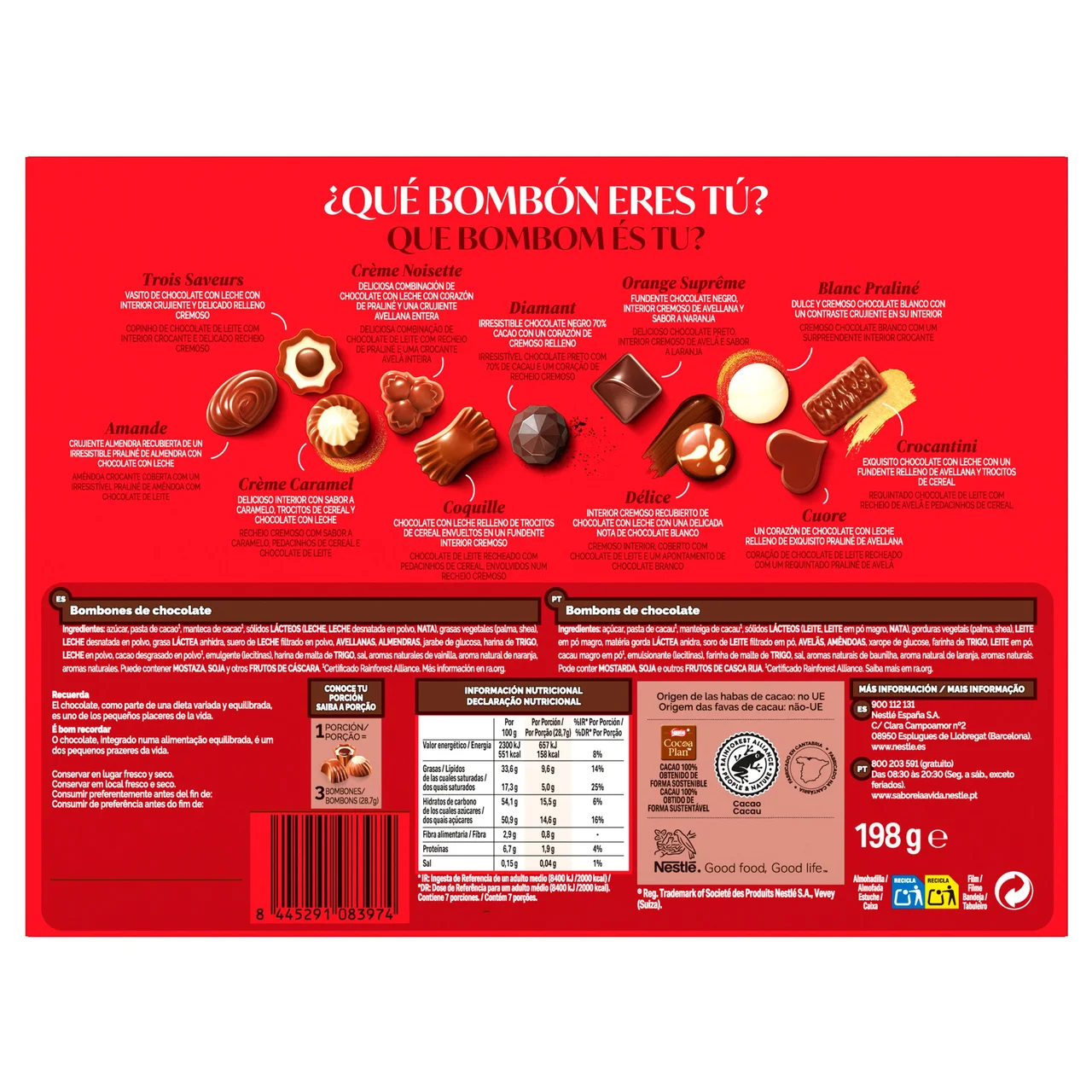Bombones caja roja estuche 198 g