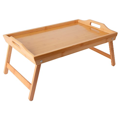Bandeja de madera de bambú, plegable, 49 x 31 x 21 cm, ALCAMPO.