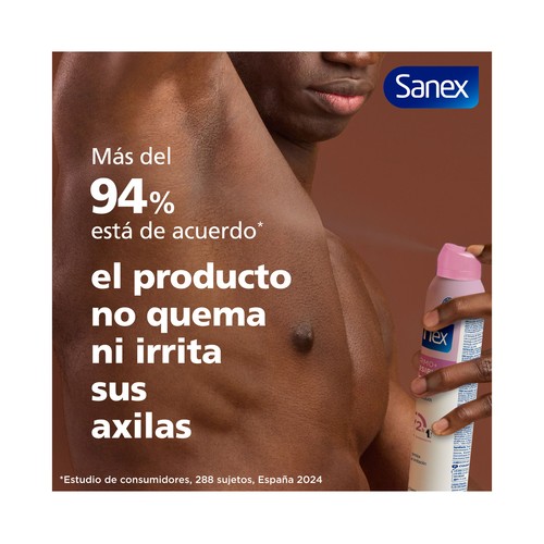SANEX Dermo+ invisible Desodorante en spray para mujer, antitranspirante 72 horas 200 ml.