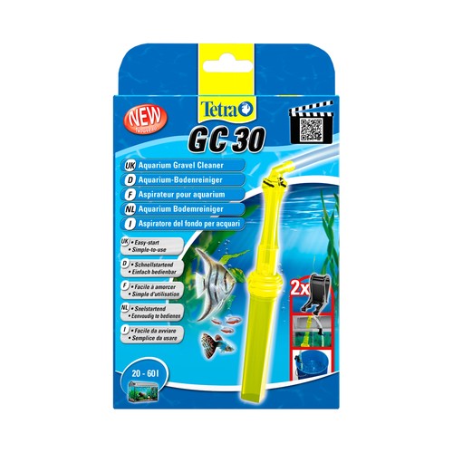 TETRA Limpiafondo confortable y fácil de manejar para acuarios de 20 a 60 litros TETRATEC GC30 1 ud.