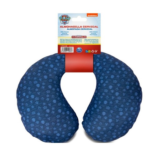 Almohadilla cervical de color azul PATRULLA CANINA.