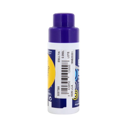 Colorante líquido superconcentrado, color lila, BRUGUER Emultín, 50ml.