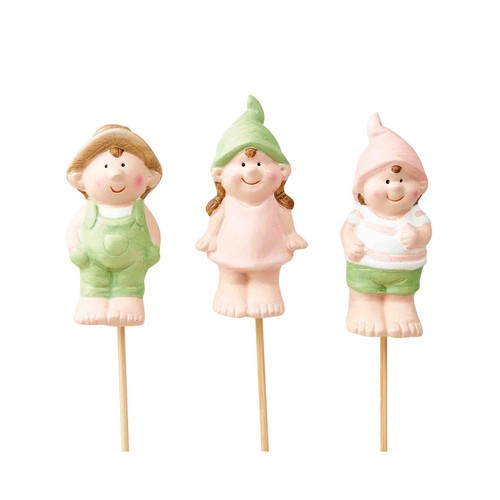 Stick Terracota Chico-Chica Altura 30 Cm.  GARDENSTAR