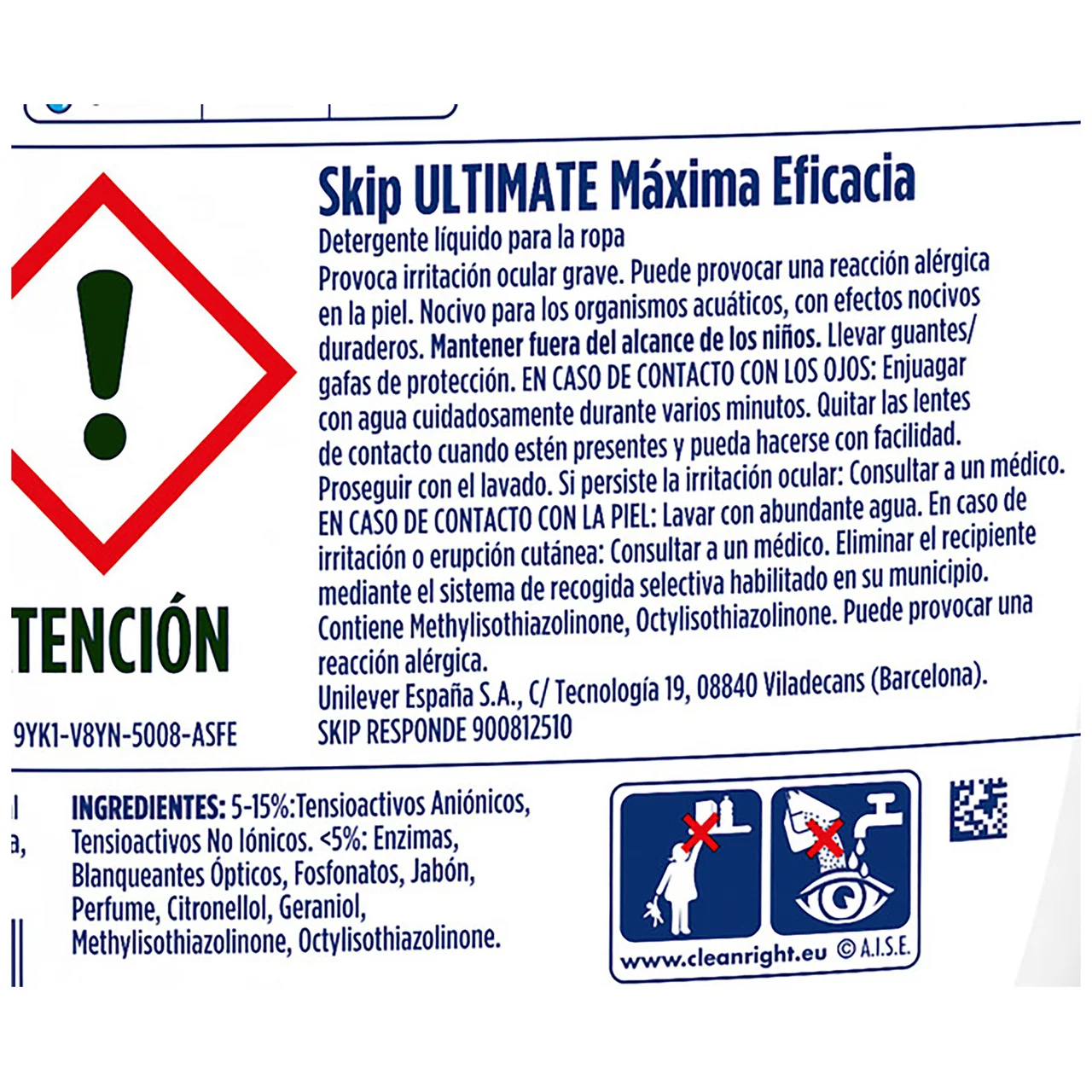 Ultimate Detergente líquido con acción antimanchas incluso en agua fría 45 ds.
