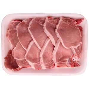 Chuletas de centro de cerdo blanco