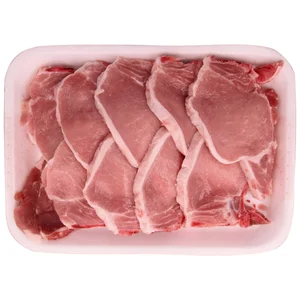 Chuletas de centro de cerdo blanco