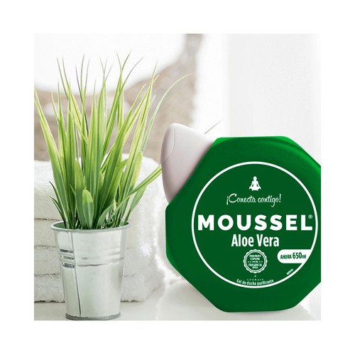 MOUSSEL Gel purificante para ducha o baño con aloe vera 100% natural MOUSSEL 650 ml.