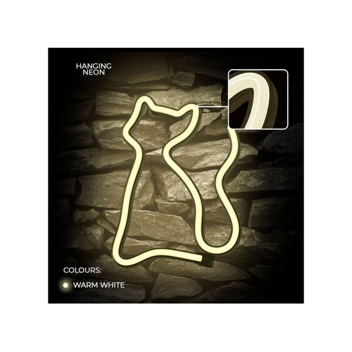 Luz led de Neon GATO Blanco. FOREVER.