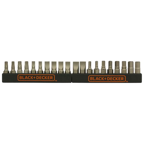 Set para atornillar con 56 piezas, destornillador carraca, BLACK + DECKER A7104.
