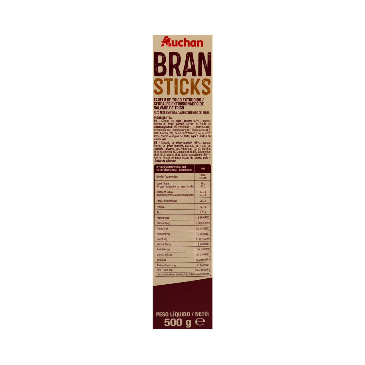 PRODUCTO ALCAMPO Cereales extrusionados de salvado de trigo 500 g.