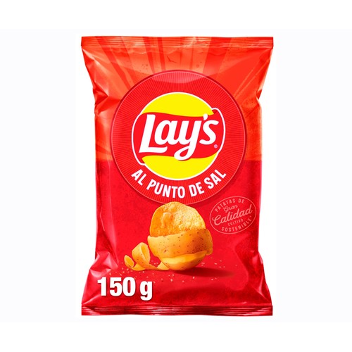 Patatas fritas lisas al punto de sal LAY'S 160 g.