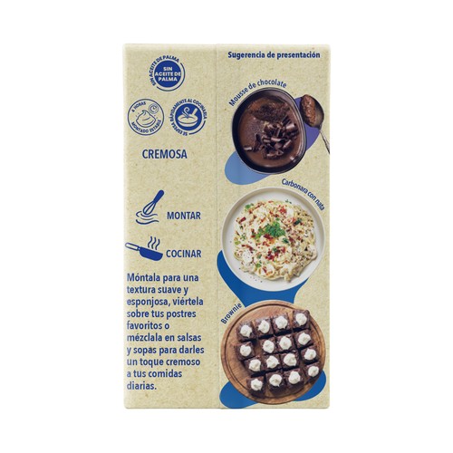 TULIPÁN Alternativa vegetal a la nata (31%) para montar 250 ml.