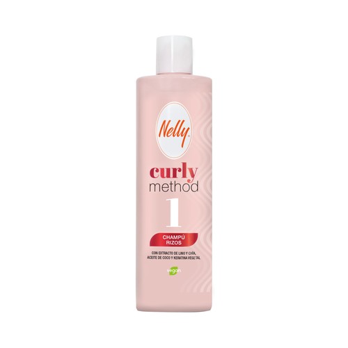 NELLY Curly method champú con keratina vegetal para cabellos rizados 400 ml.