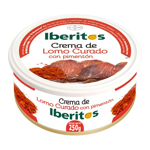 IBERITOS Crema de lomo curado con pimentón 250 g.