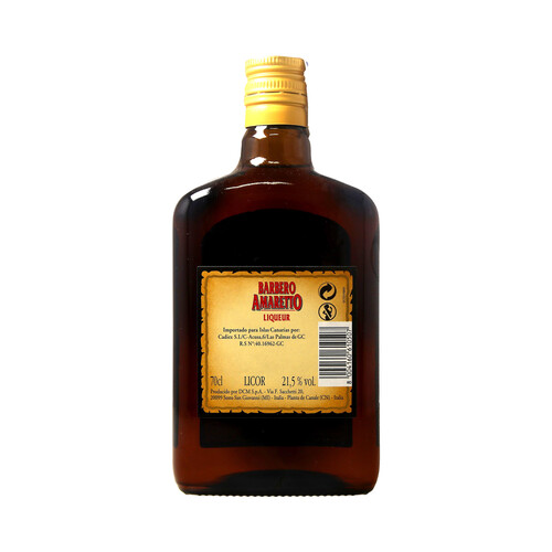 BARBERO Licor de amaretto BARBERO botella de 70 cl.