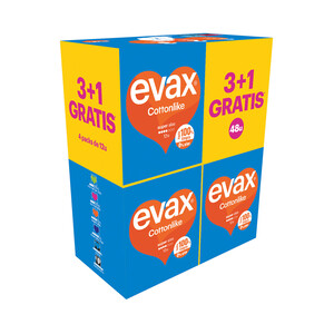 Imagen de EVAX Compresas super con alas EVAX Cottonlike 4 x 12 uds.