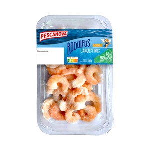 Imagen de PESCANOVA Langostinos (Rodolfos) cocidos, pelados y ultracongelados PESCANOVA 180 g (P.N.E).