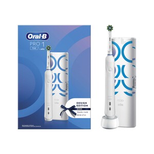 Cepillo de dientes eléctrico Braun ORAL-B Pro1 750 CrossAction, temporizador, incluye 1 cabezal, estuche.