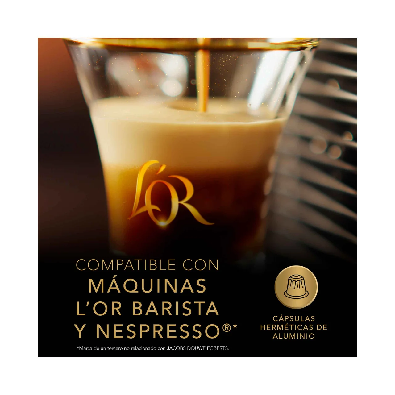 L"OR Espresso Capsulas de café colombiano descafeinado 10 uds. 52 g.