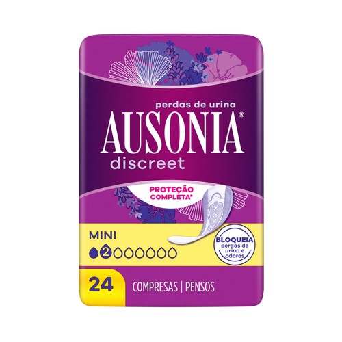 AUSONIA Discreet Compresas mini para perdidas de orina 24 uds.