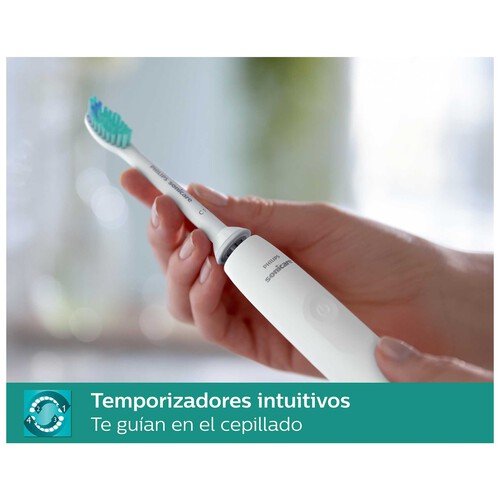 Cepillo de dientes eléctrico PHILIPS Sonicare Serie 2100 HX3212/42, 1 modo limpieza, temporizador, incluye 1 cabezal.