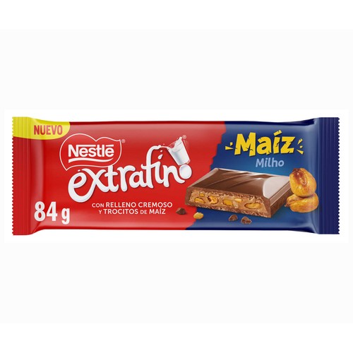 NESTLÉ Chocolate con leche maíz 84 g.