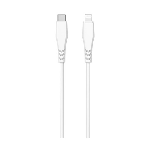 Cable USB C a USB lightning QILIVE 600183185 , longitud 2 metros, color blanco.