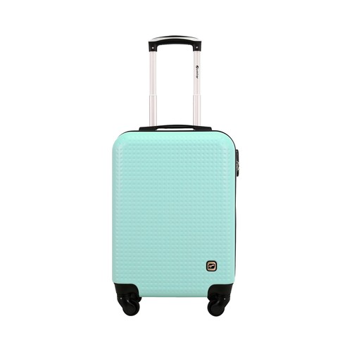 Maleta cabina tipo trolley talla S rígida de 4 ruedas con cierre lock, color menta - Dots. AIRPORT