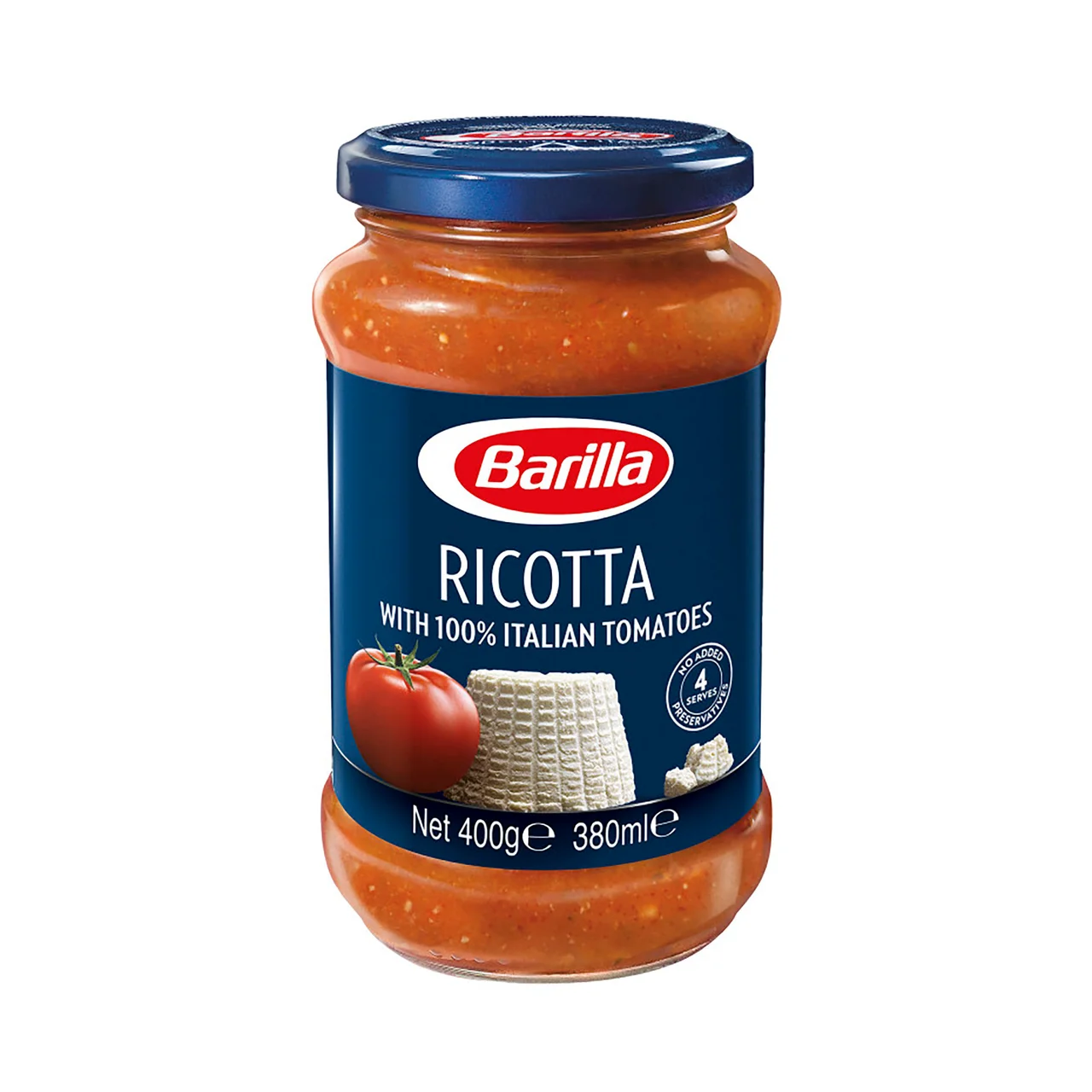 BARILLA Salsa Ricotta con base de tomate BARILLA 400 g.