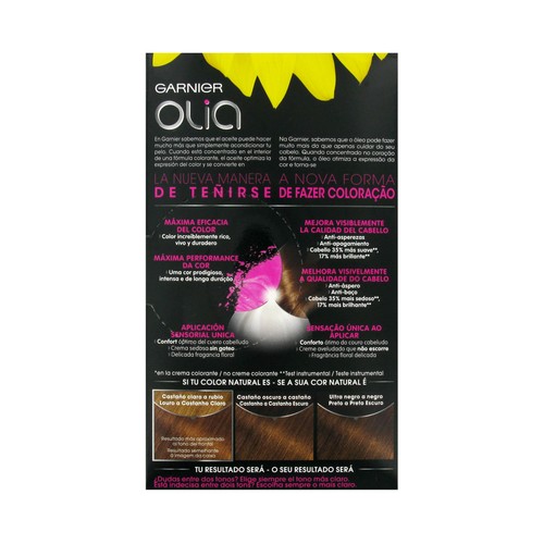 GARNIER Olia Tinte de pelo color rubio oscuro dorado, tono 6.3.